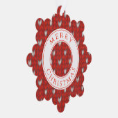 HERZ STRICK Snowflake Papier Ornament Karte (Rechts)