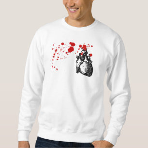 Herz-Strickjacke Sweatshirt