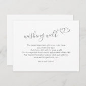 Herz. Stylisches einfaches Skript Hochfahren wünsc Begleitkarte (Vorne/Hinten)