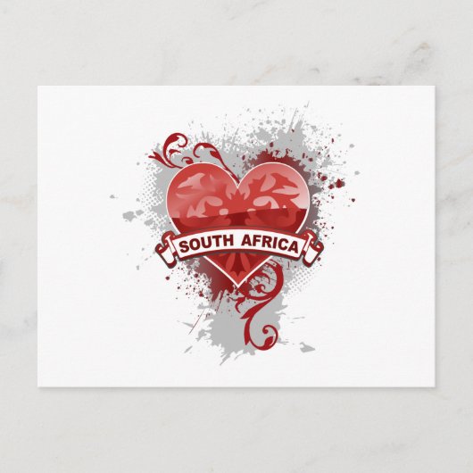 Herz Südafrika Postkarte (Vorderseite)
