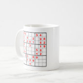 Herz Sudoku mit herunterladbarem Puzzle Kaffeetasse (Vorderseite Links)