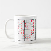 Herz Sudoku mit herunterladbarem Puzzle Kaffeetasse (Links)
