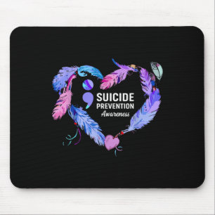 Herz, Suizidprävention Bewusstsein Mousepad