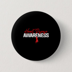 Herz Support Squad Rotes Band Herzkrankheit bewuss Button