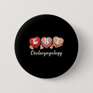 Herz Süßigkeiten Otolaryngologie Ent Ohr Nase Hals Button