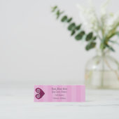 Herz-Süßigkeits-dünne Visitenkarte (Stehend Vorderseite)