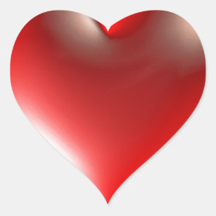Herz-Symbol-Rot der Art-3D Herz-Aufkleber