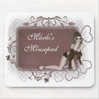 Herz-Tag-Elf-Design - individuell anpassbares Mous Mousepad