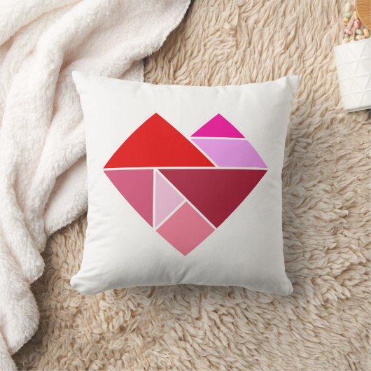 Herz Tangram Kissen (Decke)