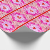 Herz-Tangram-Muster Geschenkpapier (Ecke)