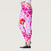 Herz-Tangram-Muster Leggings (Links)