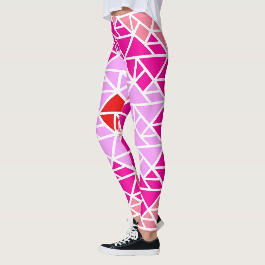 Herz-Tangram-Muster Leggings (Links)