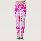 Herz-Tangram-Muster Leggings (Vorderseite)