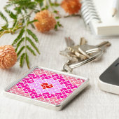 Herz-Tangram-Muster Schlüsselanhänger (Seite)