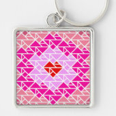 Herz-Tangram-Muster Schlüsselanhänger (Vorne)