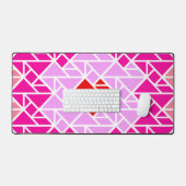 Herz-Tangram-Muster Schreibtischunterlage (Tastatur & Maus)