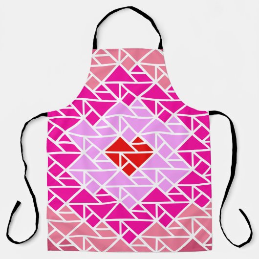 Herz-Tangram-Muster Schürze (Vorderseite)