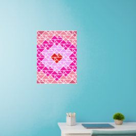 Herz-Tangram-Muster Wandaufkleber