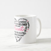 Herz/Tante der Inspirationsmutter Kaffeetasse (VorderseiteRechts)