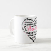 Herz/Tante der Inspirationsmutter Kaffeetasse (Vorderseite Links)