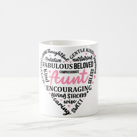 Herz/Tante der Inspirationsmutter Kaffeetasse (Mittel)