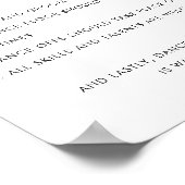 Herz-Tanz-Floor-Regeln Minimalistische Hochzeitssy Poster (Ecke)