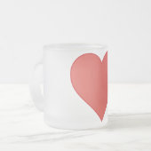 Herz Tasse aus Mattglas (Vorderseite Links)