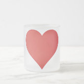 Herz Tasse aus Mattglas (Mittel)
