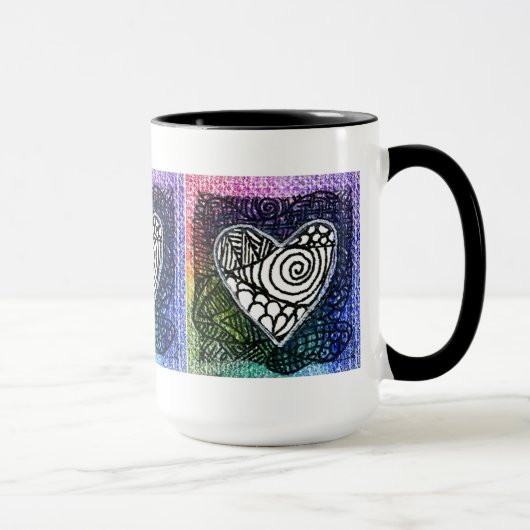 Herz-Tasse - buntes Herz Tasse (Rechts)