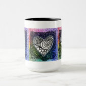 Herz-Tasse - buntes Herz Tasse (Zentrum)