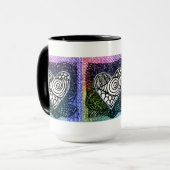 Herz-Tasse - buntes Herz Tasse (Vorderseite Links)