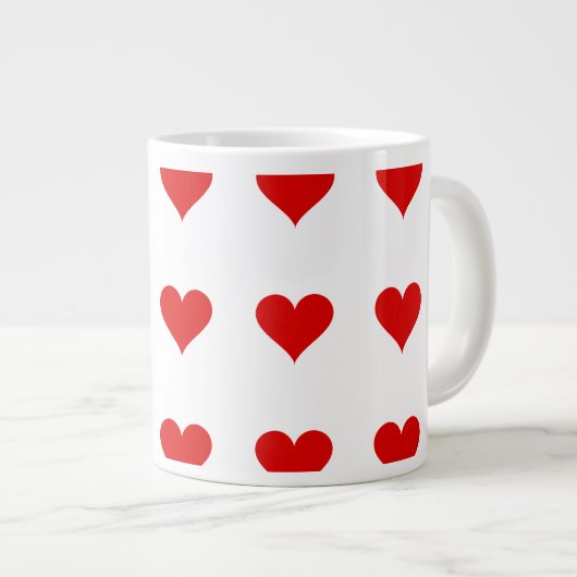 Herz-Tasse, Valentinstag, Freunde Jumbo-Tasse (Vorderseite Rechts)