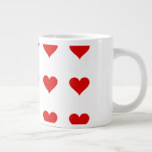 Herz-Tasse, Valentinstag, Freunde Jumbo-Tasse (Rechts)