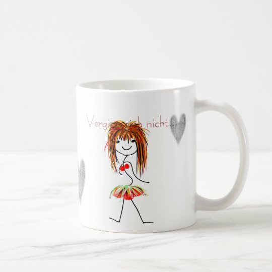 Herz Tasse Vergiss mich nicht