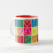Herz-Tasse Zweifarbige Tasse (Vorderseite Links)