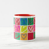 Herz-Tasse Zweifarbige Tasse (Mittel)