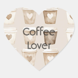 Herz-Tassen für Creme-Kaffee Herz-Aufkleber