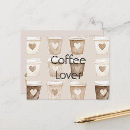 Herz-Tassen für Kaffee mit Sahne   Postkarte