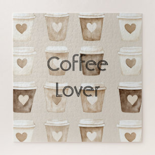 Herz-Tassen für Kaffee mit Sahne Puzzle