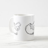 Herz-Taste & Taste Kaffeetasse (Vorderseite Links)