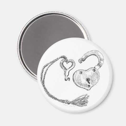 Herz-Taste & Taste Magnet (Vorderseite/Rückseite)