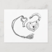 Herz-Taste & Taste Postkarte (Vorderseite)