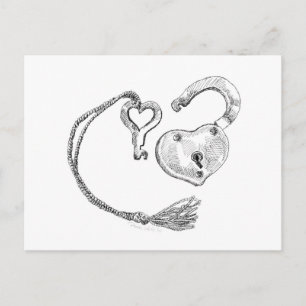 Herz-Taste & Taste Postkarte