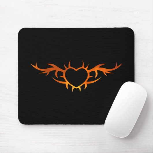 Herz-Tätowierung Mousepad (Mit Mouse)