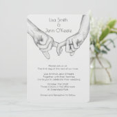 Herz Tattoo Hand Zeichnend Einladung zur Hochzeit (Stehend Vorderseite)