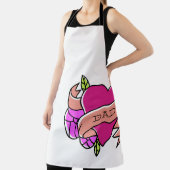 Herz Tattoo VATER Pink Black Green Vaters Day Lieb Schürze (InSitu)