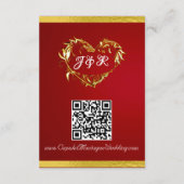 Herz & Tauben, QR-Code - Crimson/Gold Begleitkarte (Rückseite)