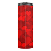 Herz Textur rotes Muster-19909 Thermosbecher (Rückseite)