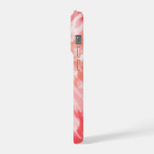Herz-Tie-Dye-Monogramm  iPhone Hülle (Linke Seite)