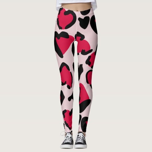 Herz-Tier-Leggings Leggings (Vorderseite)